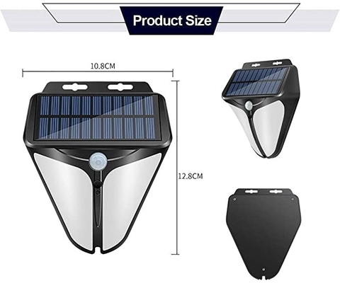 DC6V Yard Garage Wireless Solar Powered LED Wall Light 6000K با 3 حالت قابل انتخاب