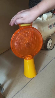 چراغ هشدار ترافیک خورشیدی 360 گرمی قرمز زرد 41*39*41 سانتی متر
