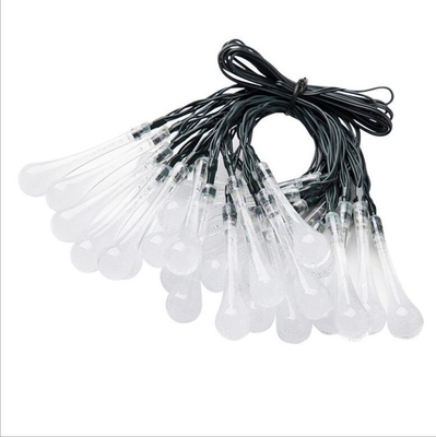 LED رنگارنگ قطره آب خورشیدی چراغ های پری ضد آب در فضای باز برای چمن باغ 9M*60LED
