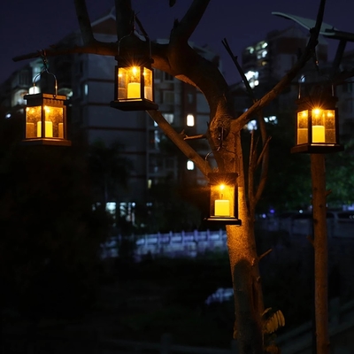 چراغ شمع آویز باغ خورشیدی بدون شعله در فضای باز LED ضد آب