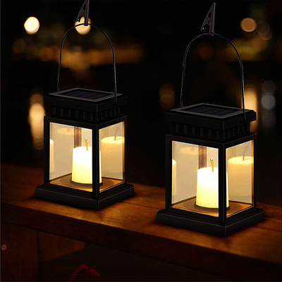 چراغ شمع آویز باغ خورشیدی بدون شعله در فضای باز LED ضد آب