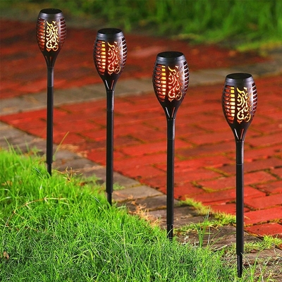 چراغ قوه شعله خورشیدی 12LED 33LED چراغ LED خورشیدی ضد آب چشمک زن در فضای باز
