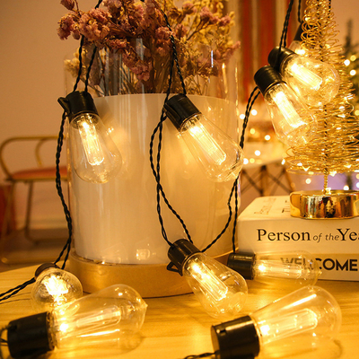 چراغ های رشته ای LED در فضای باز با لامپ های نشکن چراغ های حیاط خلوت آویزان باغ