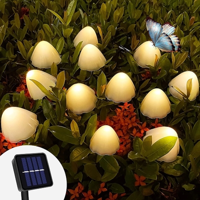 2700K IP55 چراغ های رشته ای LED با انرژی خورشیدی / چراغ های باغ خورشیدی قارچی دکوراسیون جشن عروسی