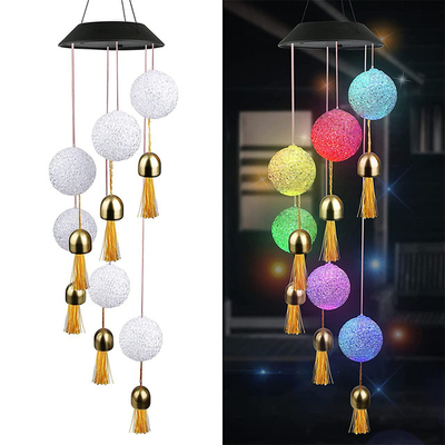 چراغ های باغی LED خورشیدی DC6V 80lm مرغ مگس خوار باد زنگ