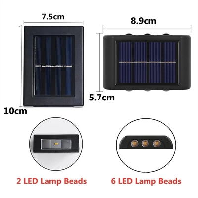 چراغ های LED خورشیدی ضد آب WINXU IP65 در فضای باز چراغ دیواری تزئینی بالکن