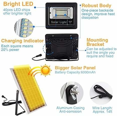 گاراژ چراغ خورشیدی LED 40 واتی در فضای باز چراغ خیابانی خورشیدی با کنترل از راه دور