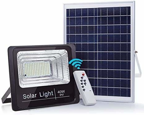 گاراژ چراغ خورشیدی LED 40 واتی در فضای باز چراغ خیابانی خورشیدی با کنترل از راه دور