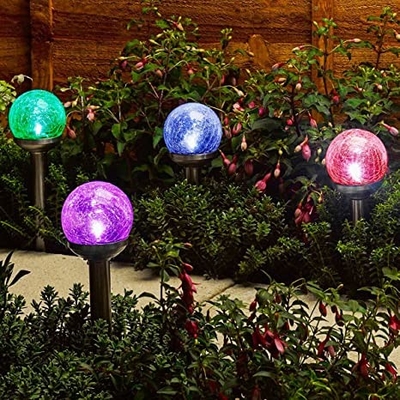 گلس ضد ترک سولار LED باغ چراغ خیابان کریکت چراغ 5 ولت
