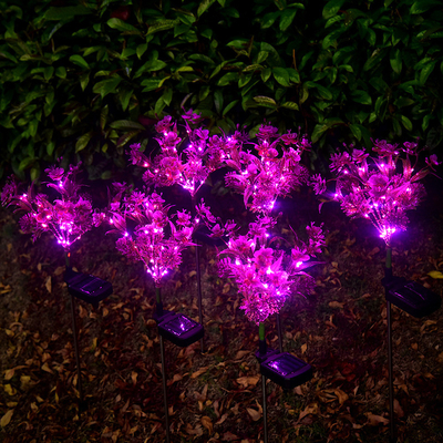 چراغ های باغ چراغ خورشیدی Phalaenopsis گل های وحشی کوچک چشم انداز باغ چراغ چمن
