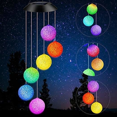 بلوتوث هدیه خورشیدی LED توپ باد سنج مادر تزئین برق باتری