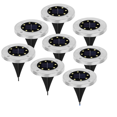 چراغ های باغی LED خورشیدی IP67 DC 6V 10 LED خورشیدی LED چراغ زیرزمینی