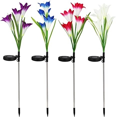 RoHS چراغ حیاط خورشیدی در فضای باز ضد آب لیلی چمن / چراغ تزئین عروسی 2700K