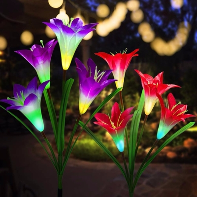 RoHS چراغ حیاط خورشیدی در فضای باز ضد آب لیلی چمن / چراغ تزئین عروسی 2700K