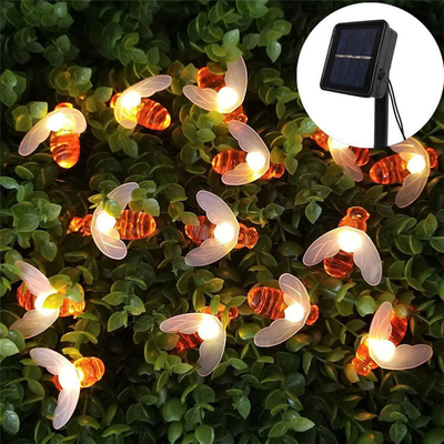 چراغ های رشته ای LED با انرژی خورشیدی در فضای باز Bee Solar Fairy Lights 5M/9M