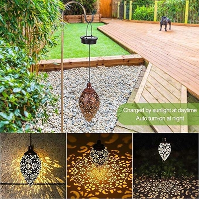 چراغ های باغی LED خورشیدی شب IP66 چراغ های تزئینی Garland Retro Solar Powered 3500K