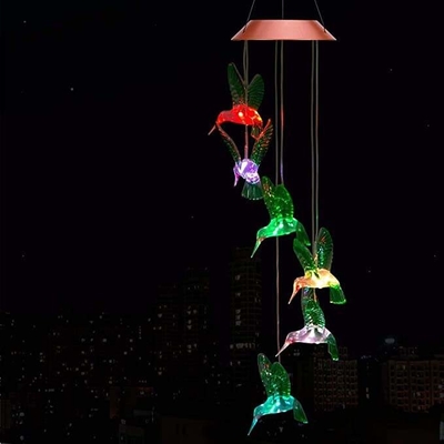 چراغ LED چند رنگ RGB خورشیدی هدیه چراغ مگس خوار باد زنگی تزئین تعطیلات