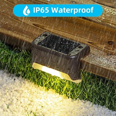 چراغ راه پله سولار ال ای دی SMD سفید گرم و ضد آب استپ ال ای دی سولار دک چراغ 10LM