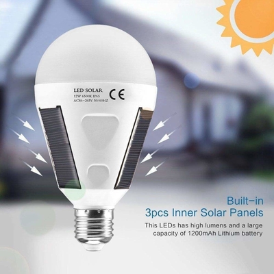 E27 هایلایت چراغ های اضطراری خورشیدی رابط تراشه LED قطع برق 396lm