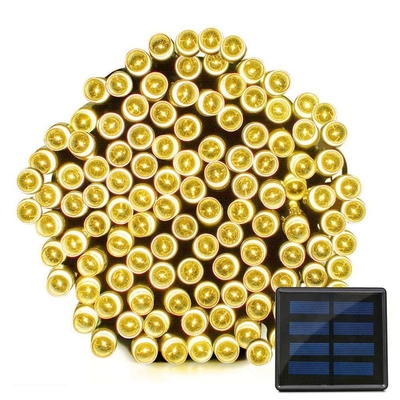 چراغ های رشته ای خورشیدی 0.6 واتی با ترکیب امواج از راه دور 50 LED 100 LED 200 LED