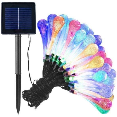 WX-SDD-003 چراغ های پری خورشیدی قطره ای LED در فضای باز برای مهمانی خانه پاسیو باغ چندرنگ