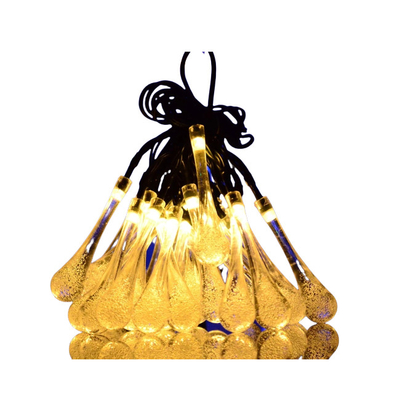 چراغ های رشته ای ال ای دی خورشیدی چند رنگ LED آب قطره ای چراغ پری 4.5 ولت 24lm/w WX-SDD-003