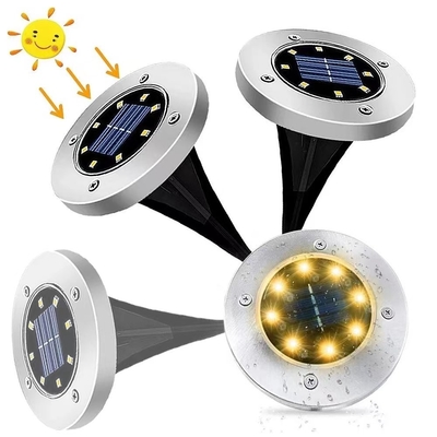 8 چراغهای عرشه LED با انرژی خورشیدی ضد آب زمینی