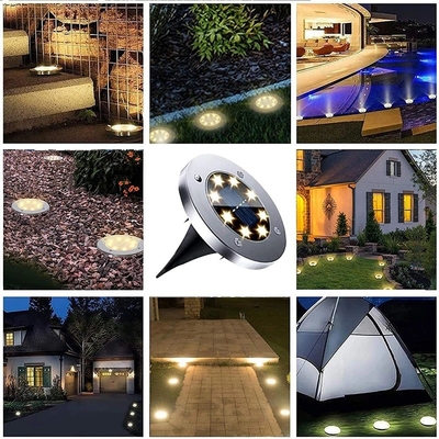 8 چراغهای عرشه LED با انرژی خورشیدی ضد آب زمینی