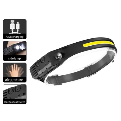 چراغ پیشانی القایی COB چراغ سر LED با باتری داخلی چراغ قوه شارژی USB لامپ چراغ سر حالت های روشنایی